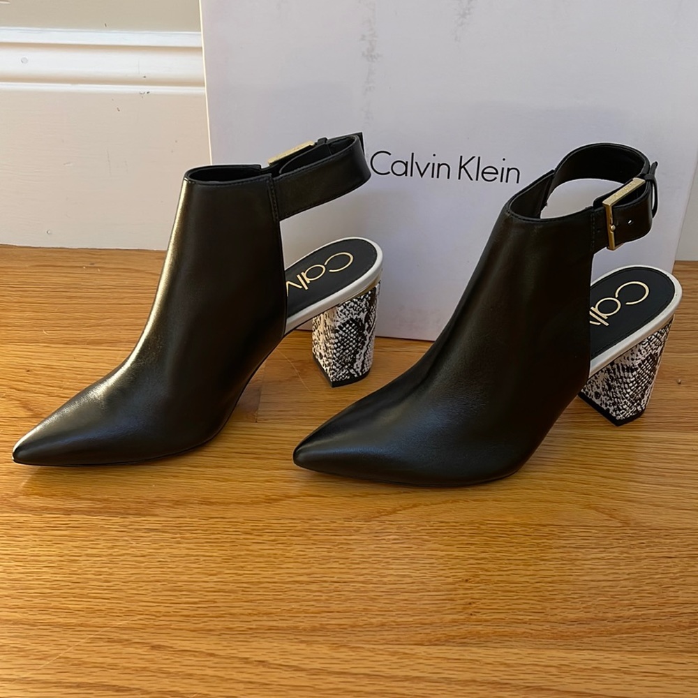 Calvin Klein booties.